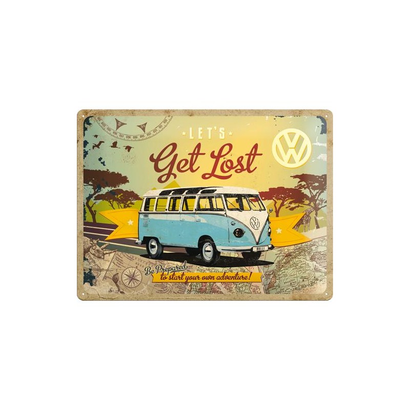Metallskylt 30×40 cm Volkswagen, Let´s get lost Metallskylt 30×40 cm Volkswagen, Let´s get lost