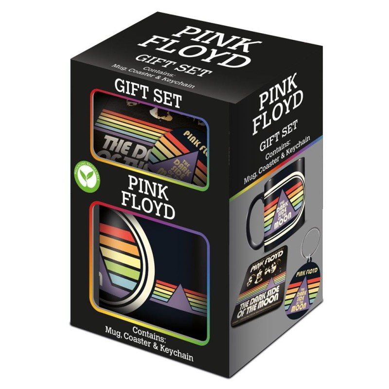 Gåvoset - PINK FLOYD (VINTAGE DARK SIDE) MUG, COASTER & KEYCHAIN GIFT SET Gåvoset - PINK FLOYD (VINTAGE DARK SIDE) MUG, COASTER & KEYCHAIN GIFT SET
