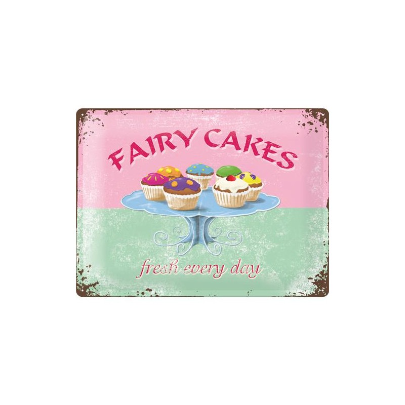 Metallskylt 30×40 cm Fairy cakes fresh every day Metallskylt 30×40 cm Fairy cakes fresh every day