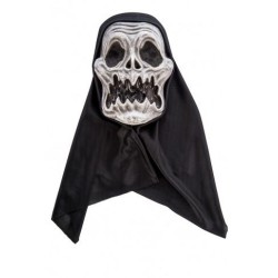 Ansiktsmask - Döskallemask i PBH med huva i tyg