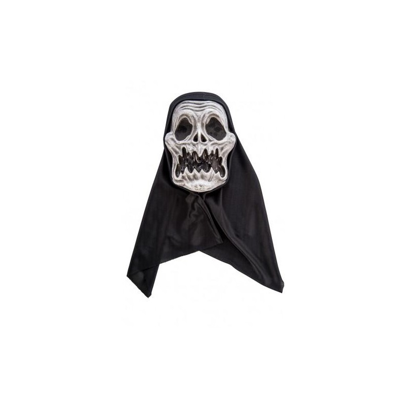 Ansiktsmask - Döskallemask i PBH med huva i tyg