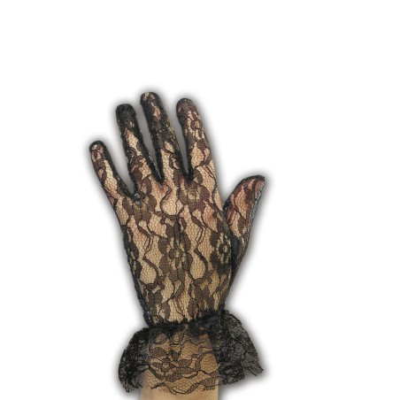 Black Lace Gloves 24 cm