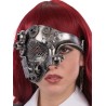 Ansiktsmask - Steampunk silver chinless mask