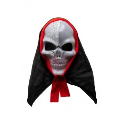 Ansiktsmask - Döskallemask i PBH med huva i tyg