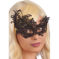 Ansiktsmask - Mask in black Fabric Macrame