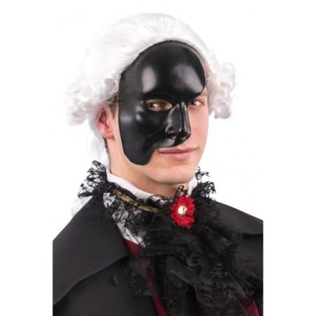 Ansiktsmask - Half face black Phantom of the opera mask