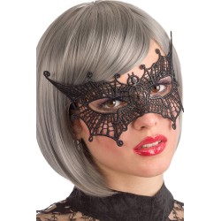 Ansiktsmask - Mask in black Fabric Macrame Bat