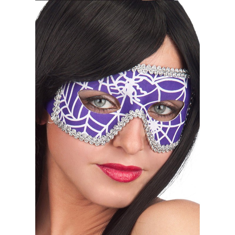 Ansiktsmask - Mask in Purple Spiderweb Fabric