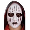 Ansiktsmask - Vit mask med Svarta detaljer i hård PVC