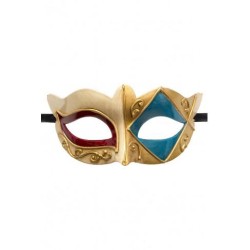 Ansiktsmask - Red and blue Venetian mask
