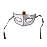 Ansiktsmask - Mask in silver glitter and black gem