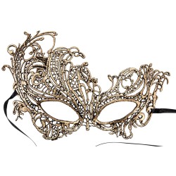 Ansiktsmask - Mask in gold Fabric Macrame