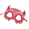 Ansiktsmask - Devil mask in red Fabric Macrame