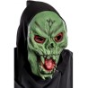 Ansiktsmask - Grön döskallemask i PVC med huva i tyg