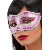 Ansiktsmask - Mask in pink hard PVC with glitter