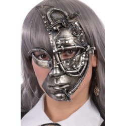 Ansiktsmask - Steampunk silver mask