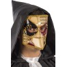 Ansiktsmask - White, gold, black and red Venetian bautta mask