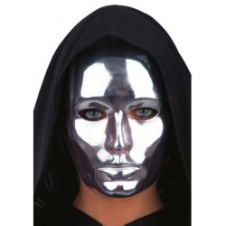 Ansiktsmask - Silver Metallic face  - Eyes wide Shut