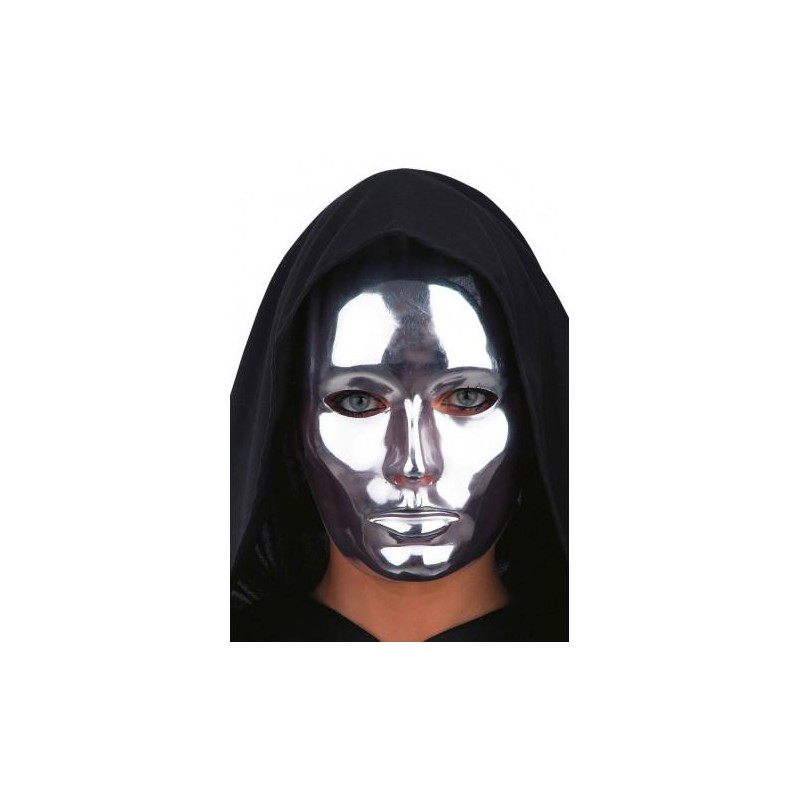 Ansiktsmask - Silver Metallic face  - Eyes wide Shut
