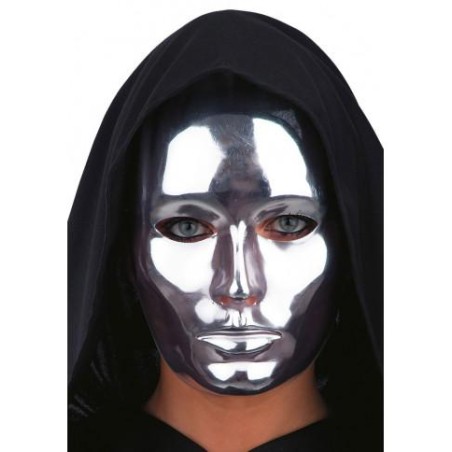 Ansiktsmask - Silver Metallic face  - Eyes wide Shut