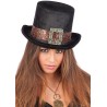 Steampunk Black Velvet Top-Hat Adult Size H.Cm.14