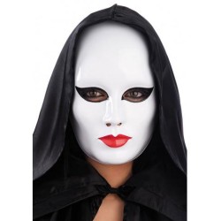 Ansiktsmask - Vit mask med makeup.