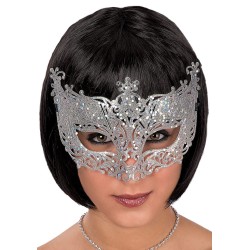 Ansiktsmask - Mask in silver with glitter