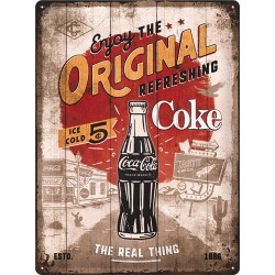 Metallskylt 30Ã—40 cm Coca-Cola - Original Coke Highway 66