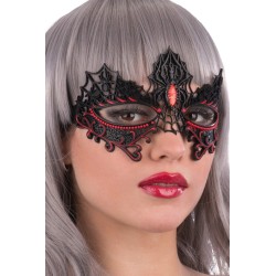 Ansiktsmask - Black/red spiders chinless mask