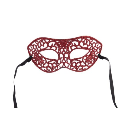 Ansiktsmask - Mask with red glitter 
