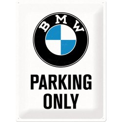 Metallskylt 30Ã—40 cm BMW, Parking only