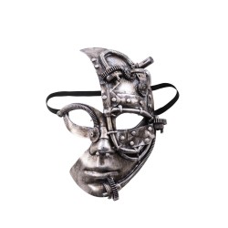Ansiktsmask - Steampunk silver mask