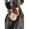 Ansiktsmask - White, gold, red and black Venetian mask