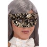 Ansiktsmask - Mask with black and gold velvet