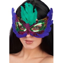 Ansiktsmask - Multicolor Feathers Eyemask