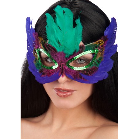 Ansiktsmask - Multicolor Feathers Eyemask