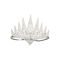 Ansiktsmask - Silver Crown in carved fabric