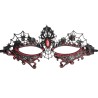 Ansiktsmask - Black/red spiders chinless mask