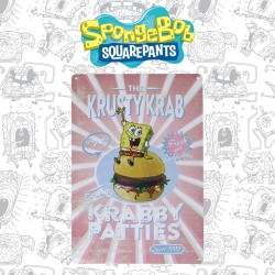 Metallskylt 20cm x 30 cm SpongeBob - SvampBob Fyrkant - Sign Krusty Krab