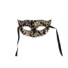 Ansiktsmask - Mask with black and gold velvet