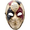 Ansiktsmask - White, gold, red and black Venetian mask