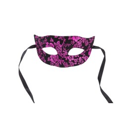Ansiktsmask - Mask with black and pink velvet