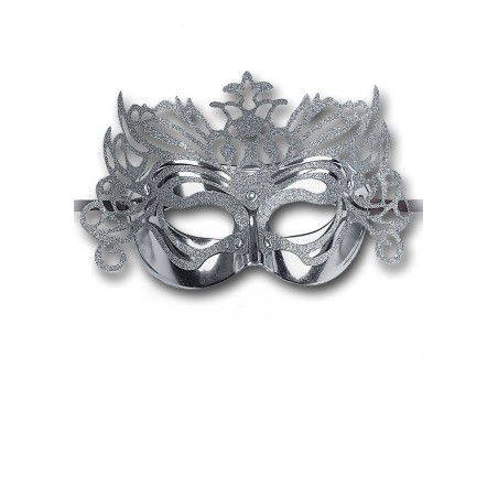 Ansiktsmask - Silver Metallic Hard Pvc Mask