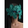 Ansiktsmask - Mask with glitter aquamarine leaves