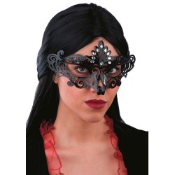Ansiktsmask - Black mask with strass