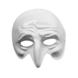 Ansiktsmask - White Pantalone Venetian mask