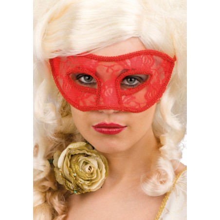 Ansiktsmask - Red lace mask
