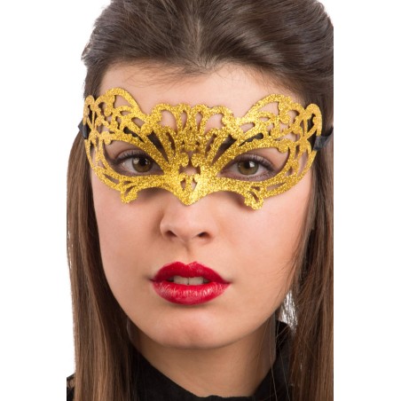 Ansiktsmask - Gold glitter mask