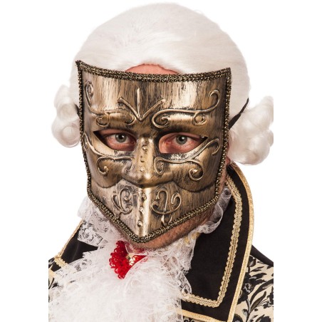 Ansiktsmask - Venetian golden bautta mask