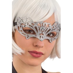 Ansiktsmask - Silver glitter mask